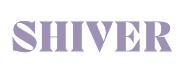 Shiver logo - The word 'Shiver' in capital letters and in bold grape colour.